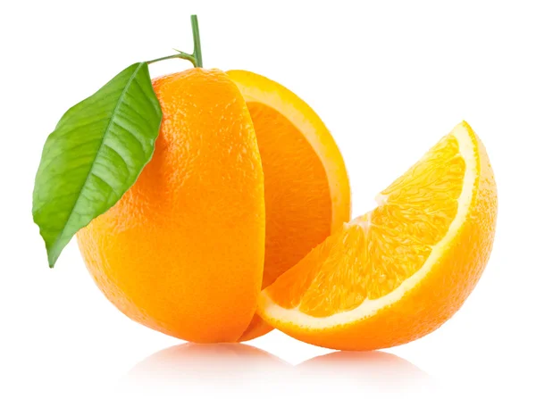 Orange with a slice — Stock Photo, Image