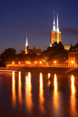 Wroclaw Katedrali, gece