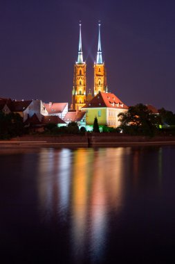 Wroclaw Katedrali, gece