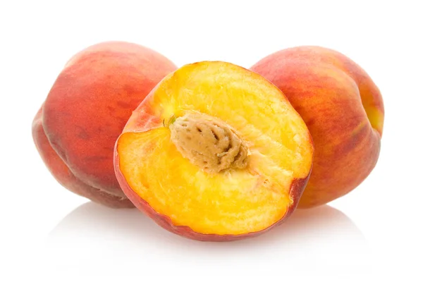 Peaches on white — Stock Photo, Image