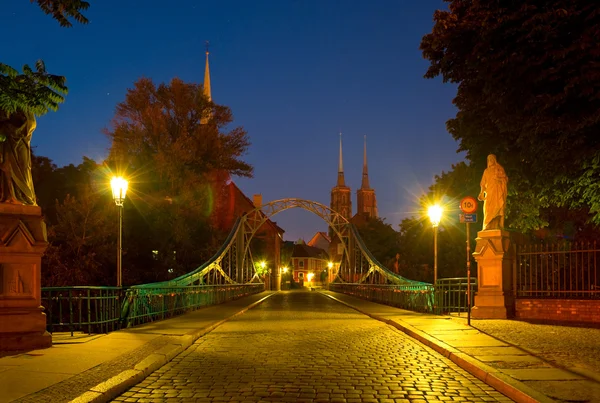 Wroclaw v noci — Stock fotografie