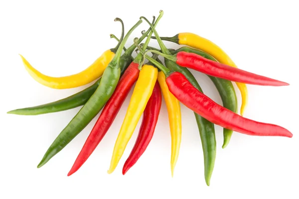 Färgglada chilipeppar — Stockfoto