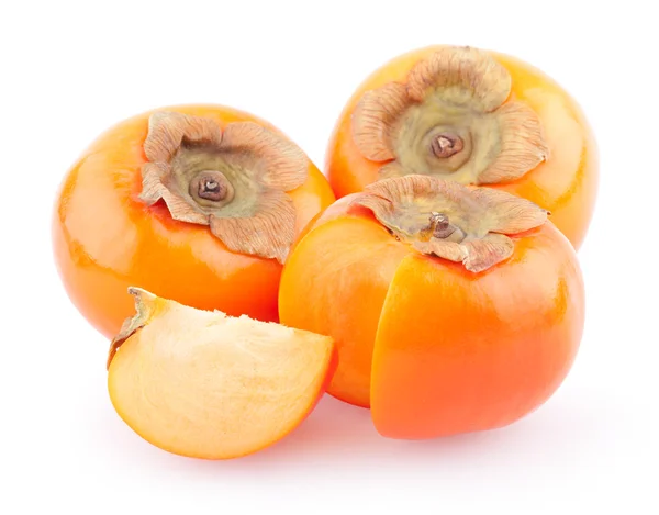 Persimmons on white — Stock Photo, Image