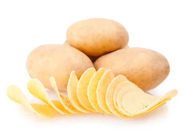 Potatoes and chips — Stock Photo, Image