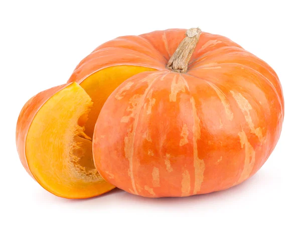 Calabaza con una rebanada — Foto de Stock