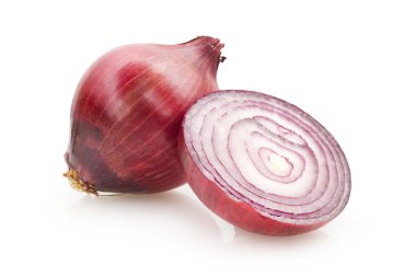 izole kırmızı soğan