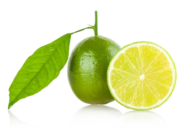 Lime with a slice — Stock Photo, Image