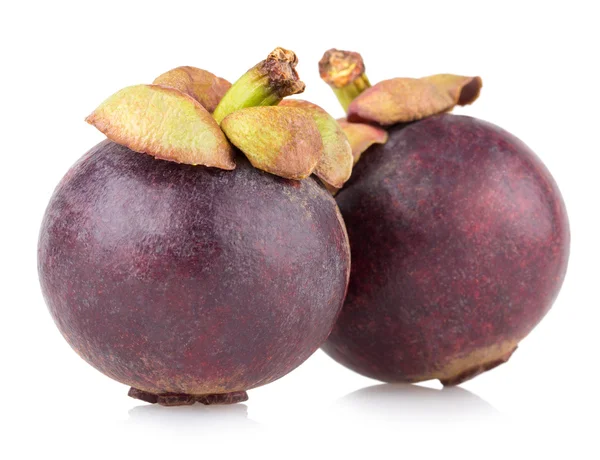 Reife Mangostan isoliert — Stockfoto