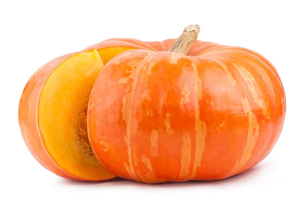 Zucca con una fetta — Foto Stock