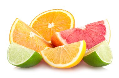 Colorful citrus slices clipart