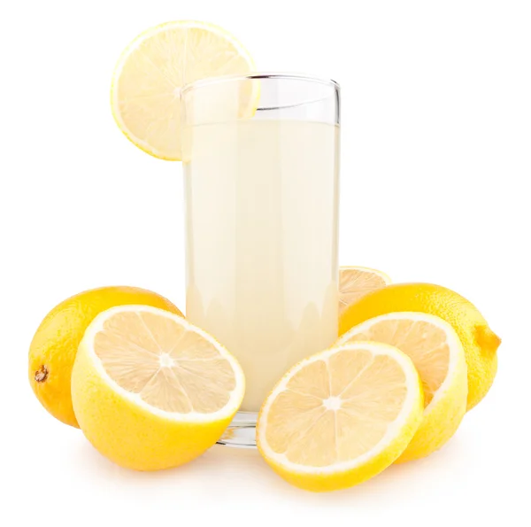 Lemon juice with lemons — Stock Photo, Image
