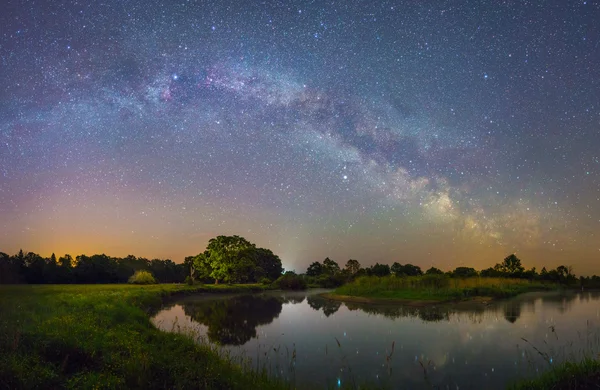 Starry night landscape