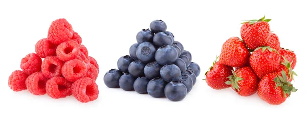 Frambuesas, fresas y arándanos —  Fotos de Stock
