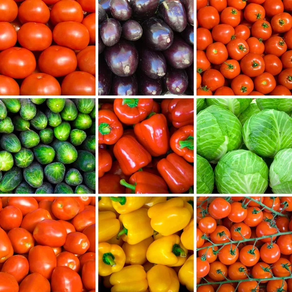 Set of vegetables backgrounds — Stock Photo, Image