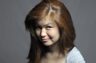 kurnaz ile sanatsal Asyalı kız smiliing