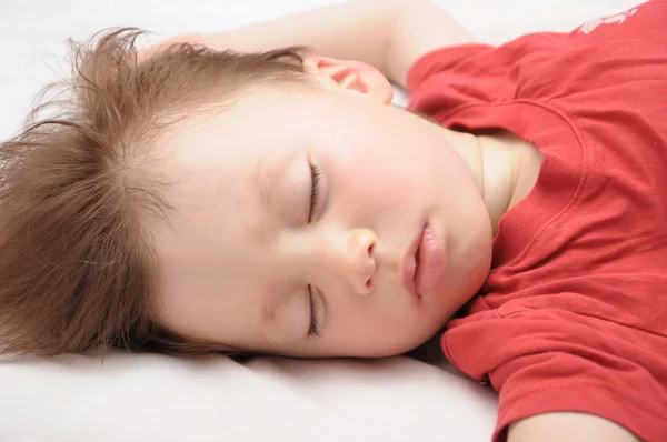 White caucasian European kid sleepping 3 years old — Stock Photo, Image