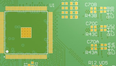 PCB yeşil öğeler olmadan