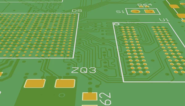 PCB verde sin elementos —  Fotos de Stock