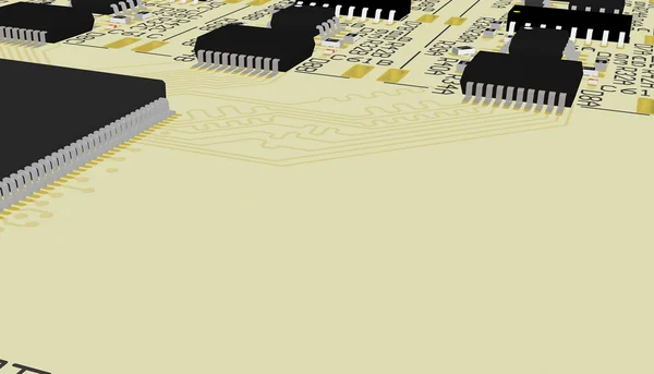 PCB amarillo — Foto de Stock