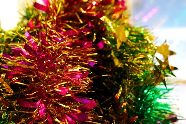 New year decoration with pink, green and yellow — Stock Photo, Image