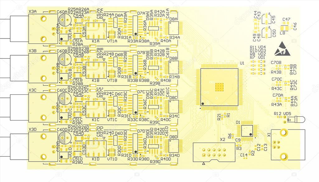 Device PCB yellow