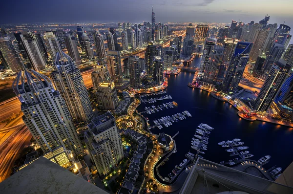 Дубай Марина блакитний години Ліцензійні Стокові Зображення