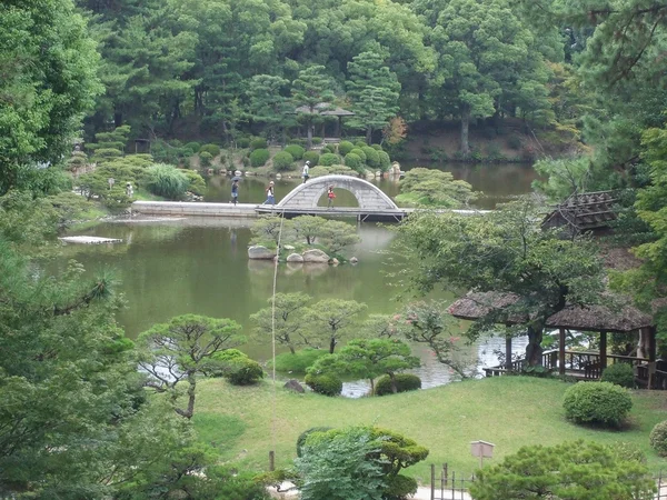 Hiroshima shukkeien trädgårdar — Stockfoto