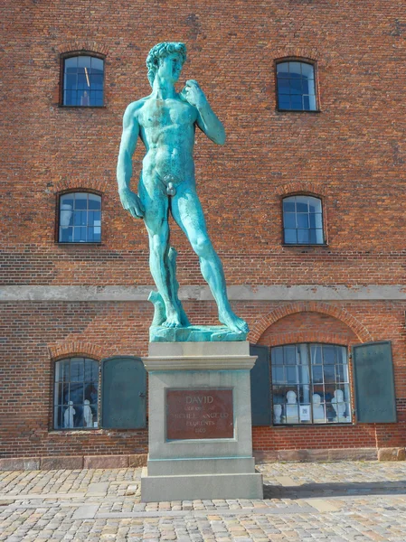 Давид Реплика в Копенгагене — стоковое фото
