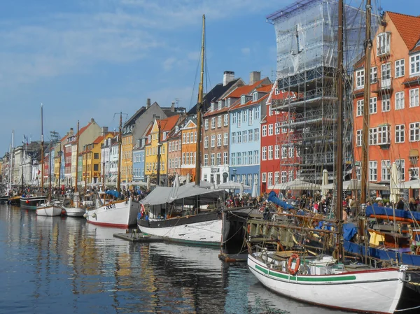 Przystani nyhavn w Kopenhadze — Zdjęcie stockowe