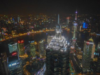 shangai gece manzarası