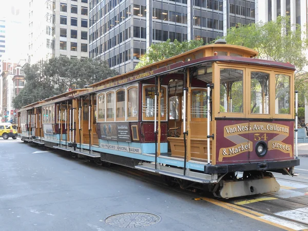 San Francisco 'da kablolu araba. — Stok fotoğraf