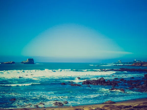 Regard rétro Big Sur plage Californie — Photo