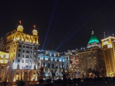 Shanghai, Çin - 28 Kasım 2013: şehir manzarası, gece manzarası