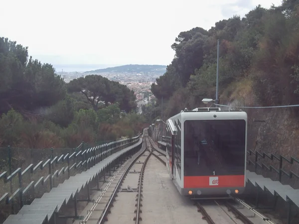 Standseilbahn de montjuic — Stockfoto