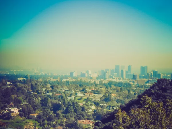 Olhar retro Vista de Los Angeles Califórnia — Fotografia de Stock