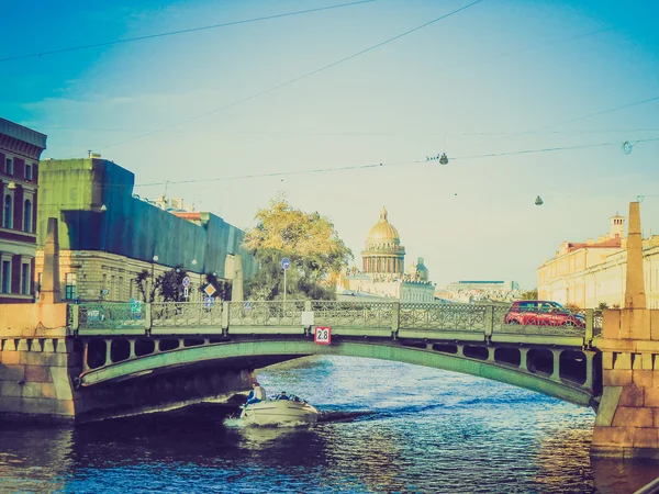 Retro look Saint Petersburg in Russia — Stock Photo, Image