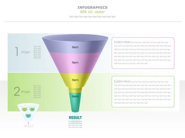 Funnel — Stockový vektor