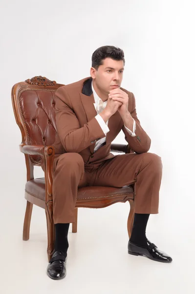 Man in armchair — Stock Photo, Image