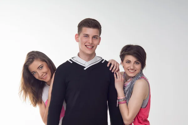 Two teenage girls excited about the teenager — Stock Photo, Image