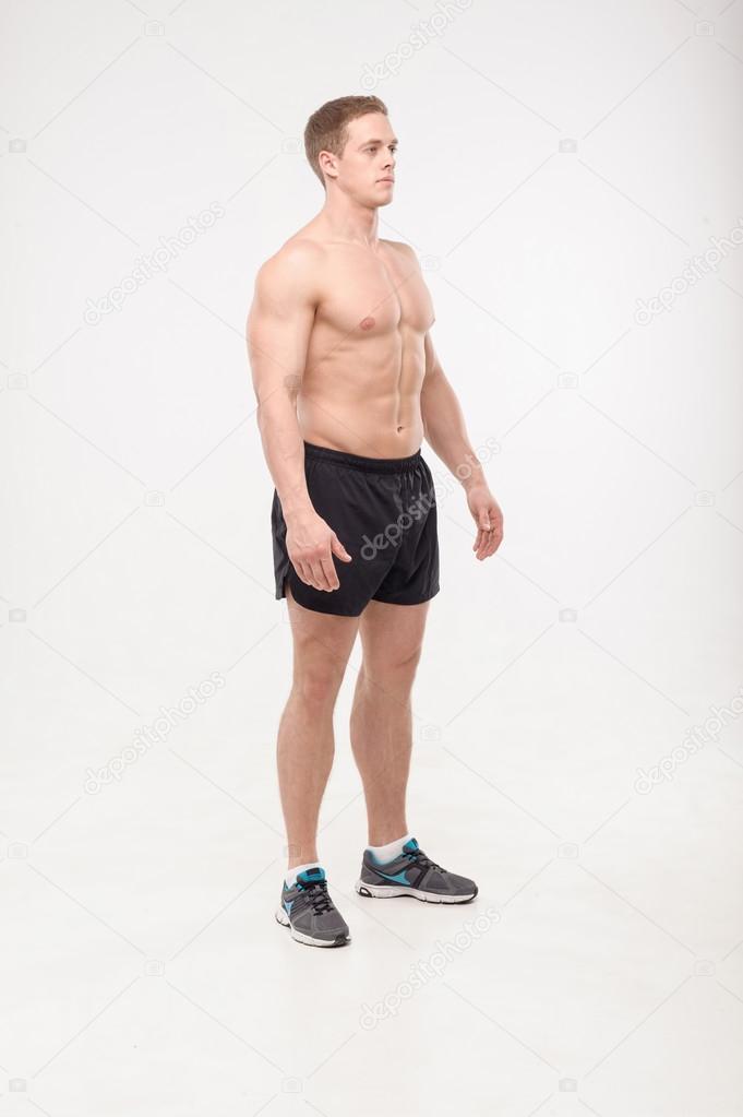 Healthy athletic man posing