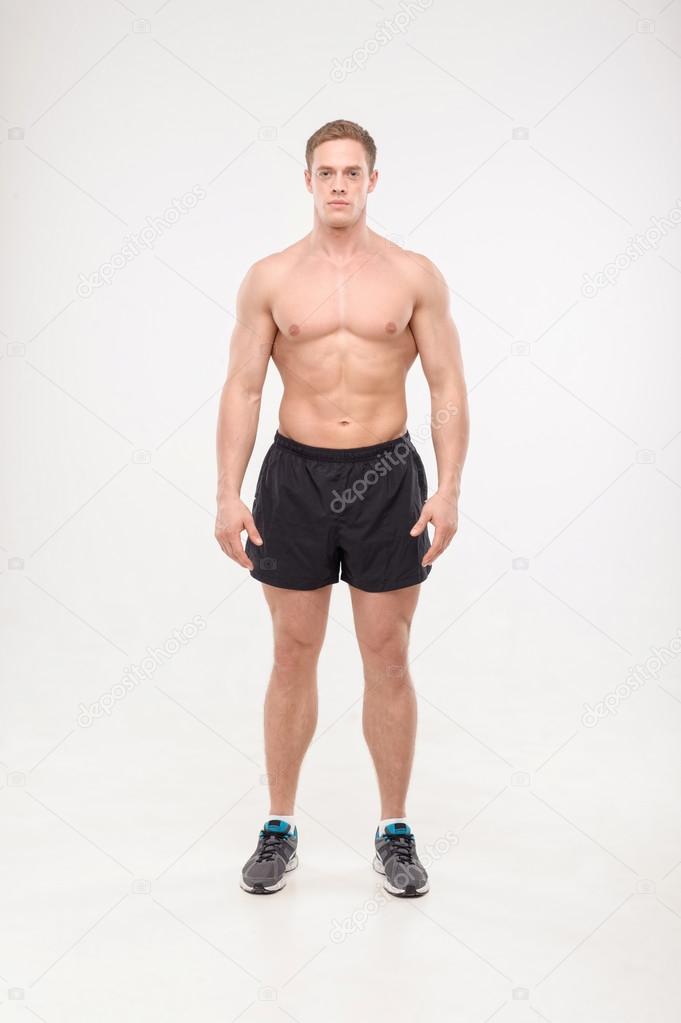 Healthy athletic man posing