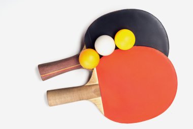 iki raketler Masa Tenisi oynamak için