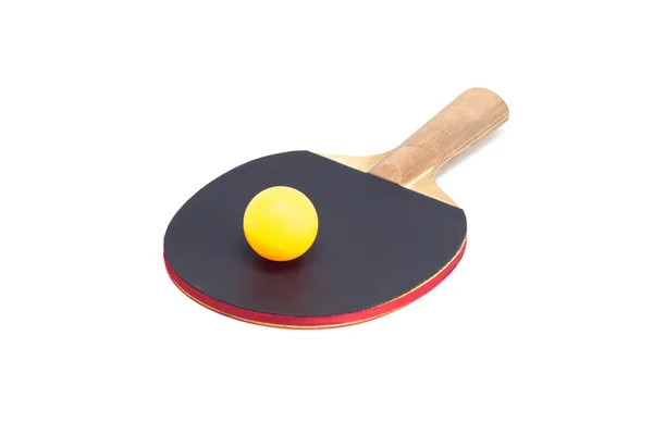 Schläger mit orangefarbenem Ball — Stockfoto