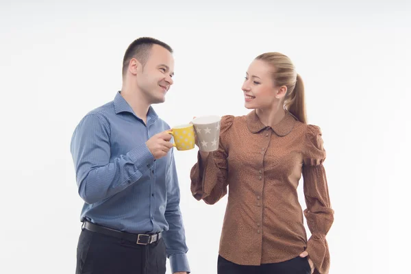 Workmates  having coffee together — Stock Photo, Image