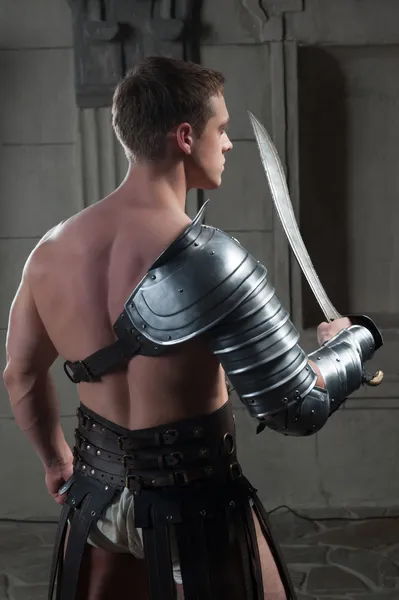Gladiator from behind — Stock Photo, Image