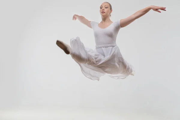 Young and beautiful ballet dancer posing isolated — Stock Photo, Image