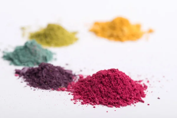 Close-up view of  heaps crashed eyeshadow in different colours i — Stock Photo, Image