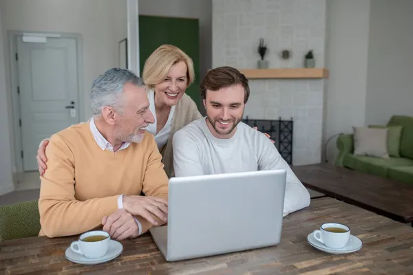 Family spending time together and feeling happy — Stock Photo, Image