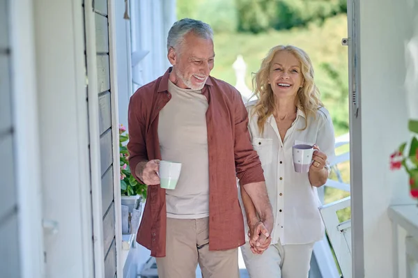 Happy Couple Mature Couple Feeling Happy Excited Spending Time Together — Foto de Stock