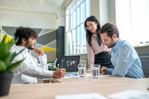 Office Life Team Professionals Working Together Office — Stockfoto